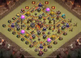 Best Anti 2 Stars TH10 War Base 2025 - Link & Tips #19650