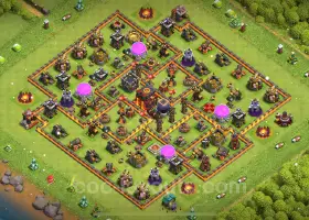 Farming Base TH10 | Anti 2 Stars Hybrid - Clash of Clans 2024 #19672