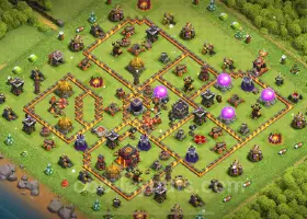 TH10 Farming Base – Anti 3 Stars Layout for Clash of Clans #19675