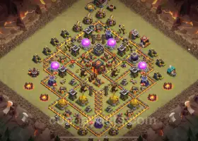 Best Anti 2 Stars TH10 War Base 2025 - Clash of Clans #19698