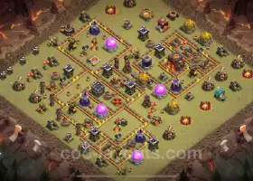 Best Anti 3 Stars TH10 War Base with Link - Clash of Clans #19707