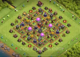 Best TH10 Hybrid Base for Trophies - Clash of Clans 2025 #19716