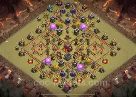 Best TH10 War Base 2025 - Anti Air, Hybrid Defense Link #19724