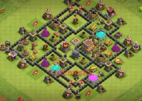 Top Town Hall 8 Farming Base: Symmetric & Anti Everything #19754