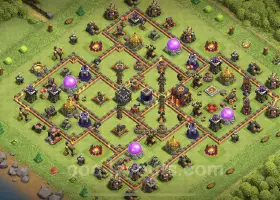 Max Level TH10 Base with Link - Anti Everything Defense #19835