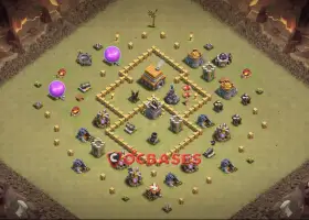 TH5 War Base with Centralized CC - Baby Dragon & Archers #19838