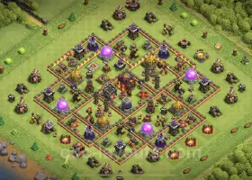 Best Anti 3 Star TH10 Base Copy - Clash of Clans Hybrid #19840