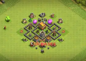 Town Hall 4 War Base Copy Link | Clash of Clans #WAR #FRAM #19848