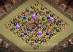 Best Anti 2 Stars TH10 War Base & Link - Clash of Clans #19855