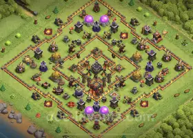 Best TH10 Hybrid Base - Anti Everything with Link - COC #19861