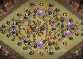 Top Anti 3 Stars TH10 War Base - Hybrid Designs & Links #19865