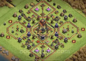 Best Anti 2 Stars TH10 Base - Hybrid Defense Link #19872