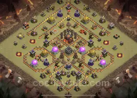 Top Anti 3 Stars TH10 War Base Link - Clash of Clans #19881