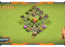 Top Anti 2-Star TH3 Base Layout for Clash of Clans #19886