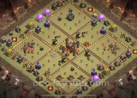 Best TH10 War Base with Link - Anti Everything for COC #19892