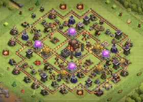 Max TH10 Farming Base: Anti 3 Stars & Anti Air Design #19902