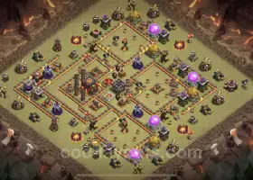 Best Anti 3 Star TH10 War Base for Clash of Clans  #19907