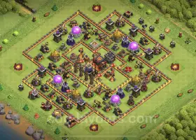 TH10 Farming Base - Anti 3 Stars Hybrid Design & Link #19910