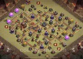 Best TH10 War Base Links - Anti Everything Defense COC #19919