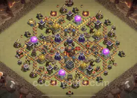 Top Anti 3 Stars TH10 War Base with Link - Clash of Clans #19925