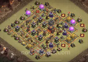 Best Anti 3 Stars TH10 War Base Copy & Link - Clash of Clans #19931