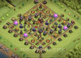 Top TH10 Farming Base - Anti Air/Dragon Layout for COC #19932