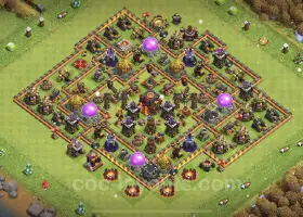 TH10 Trophy Base Copy - Anti 3 Stars Hybrid Design #19937