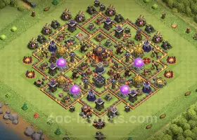 Top Anti 2 Stars TH10 Hybrid Bases - Clash of Clans #19942