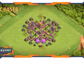 Top Anti Trophy TH6 Base Layout - Clash of Clans Defense #19943