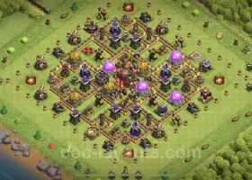 Best TH10 Anti 3 Stars Hybrid Base - Clash of Clans #19952