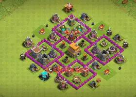 Best Town Hall 6 Hybrid Base - Anti 2 Star Strategy #19954