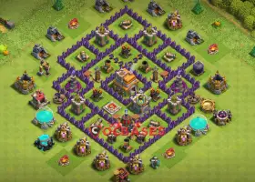 Top Town Hall 7 Hybrid Base: Anti 2 Star, Trophy & Farming #19964