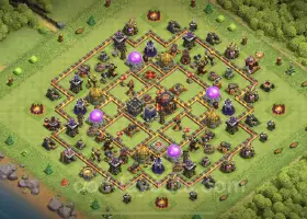 Best Anti Everything TH10 Base - Unbeatable COC Defense #19965