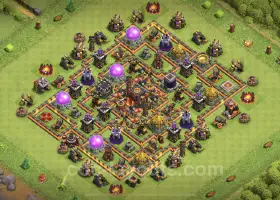 Best TH10 Hybrid Base: Anti-Everything with Link for COC #19972