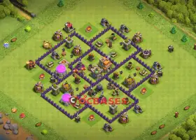 Top Town Hall 7 Farming Base | Anti-Ground & 3-Star Defense #19975