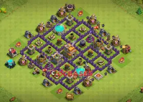 Top Hybrid Base for Town Hall 7: Anti 3-Star Guide #19977