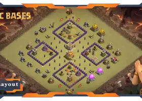 Top TH7 War Base: Anti-Air Dragon Layout with Link #20020