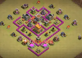 Top Town Hall 6 War Base - Anti 2 Stars | Clash of Clans #20021