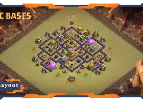 Top TH7 Defense Base: Anti-Air Dragon Layout for War CWL #20023