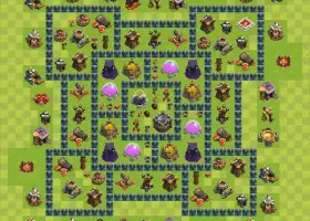 TH10 Farming Base Design - Clash of Clans Resource Defense #20029