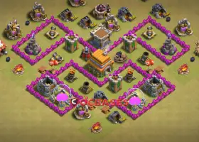 Best Town Hall 6 War Base - Anti 3 Stars & Ground Defense #20061