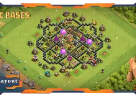 Top Hybrid Base TH8: Anti 2 Stars Layout for Clash of Clans #20066