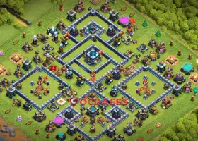 Best Town Hall 13 Trophy Base: Anti 3 Stars & Symmetric #20071