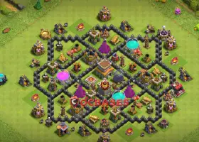 Best Town Hall 8 War Base: Anti 3 Stars & Compact Design #20075