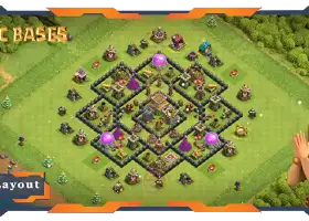 Top TH8 Hybrid Bases for Farming & Anti 3-Star Layouts #20080