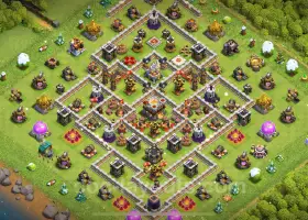 Top Anti-Dragon TH11 Base Copy for Clash of Clans 2024 #20086