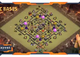 Top Hybrid TH9 Base for CWL | Anti 2-Star Layouts #20093