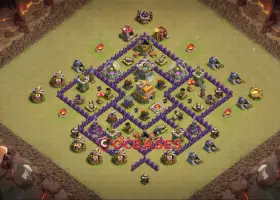 Top Town Hall 7 War Base: Symmetric Anti-Air & Ground #20111