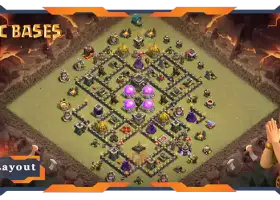 Top TH9 War Base for Clash of Clans - Anti Air & Layout Link #20123