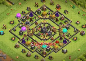 Top Town Hall 9 Trophy Base - Anti 2 Star Guide | CoC #20141